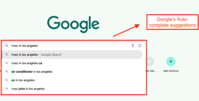Google's Auto-complete suggestions