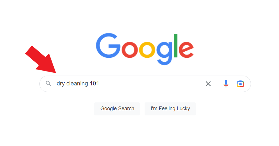 Looking up content that ranks for Dry cleaning 101