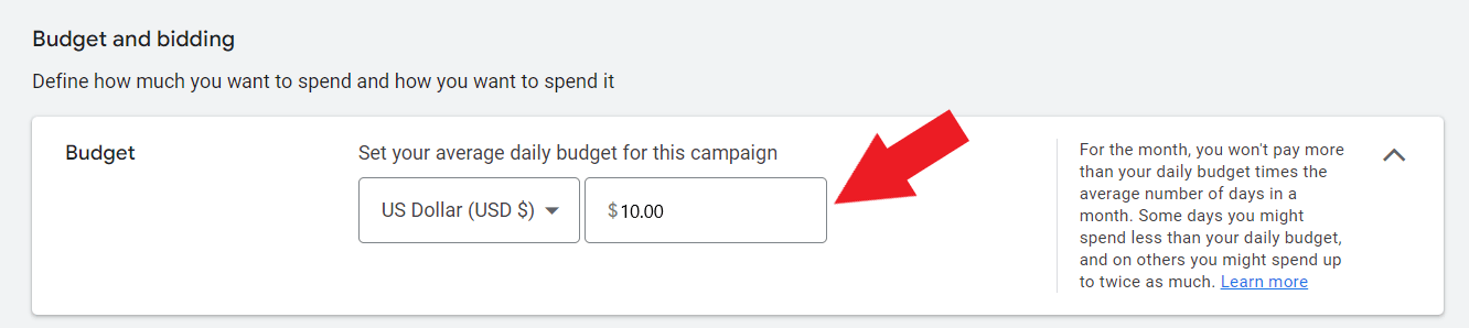 Set dry cleaning ad budget