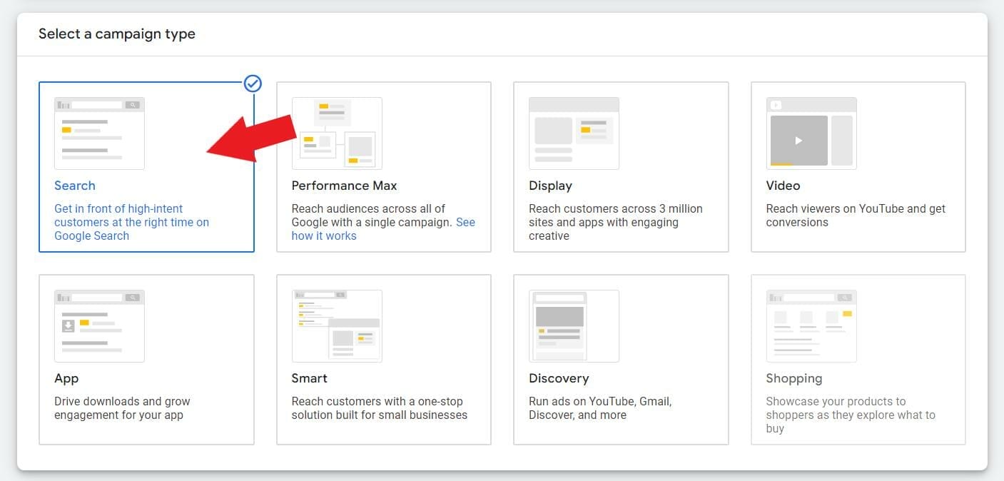 Search campaign for dry cleaning company