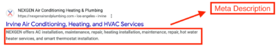hvac seo meta description