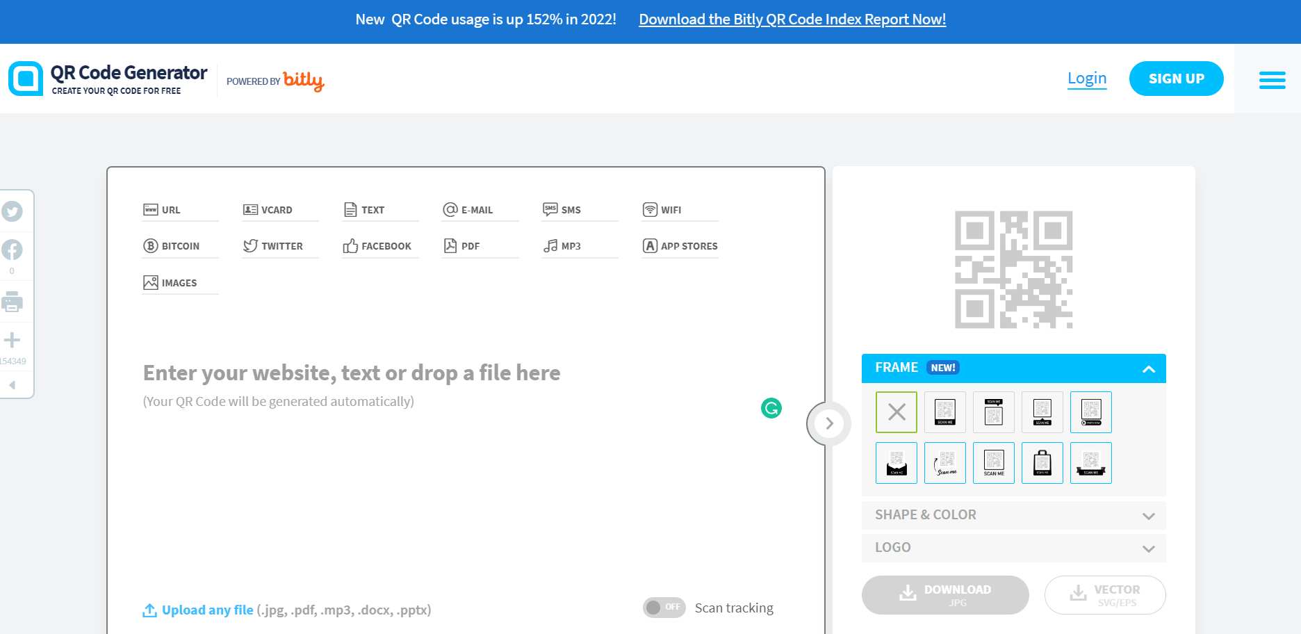 HVAC website QR Code Generator for gathering reviews