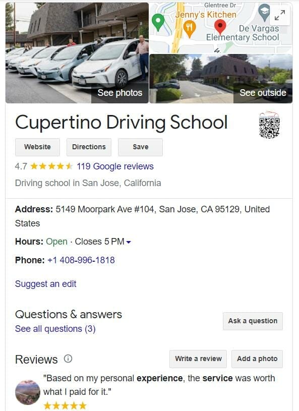 Driving school Business listing