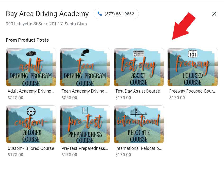 Services offered in driving school