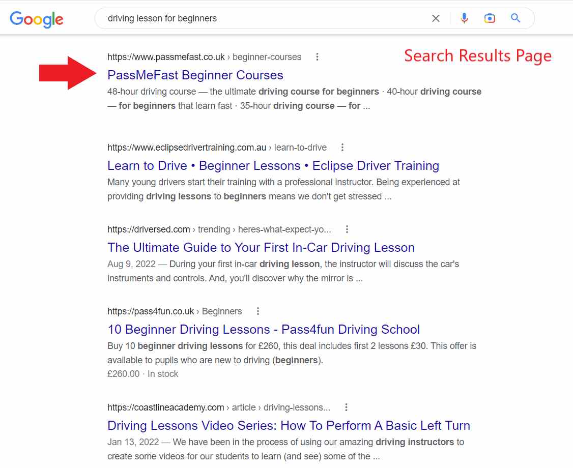 Search results for driving lessons for beginners