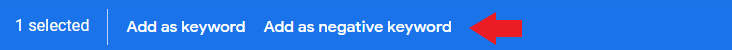 Add negative keyword