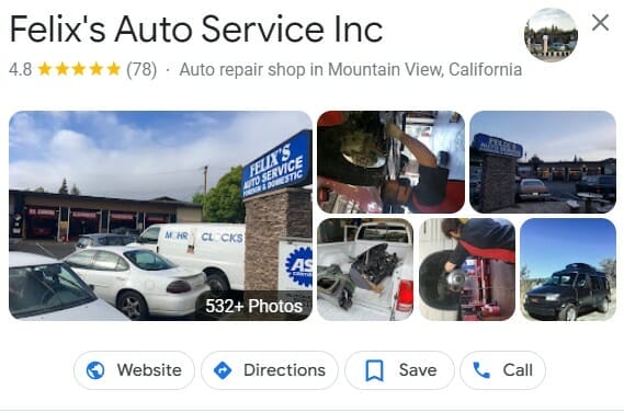 Relevant photos of auto repair shop