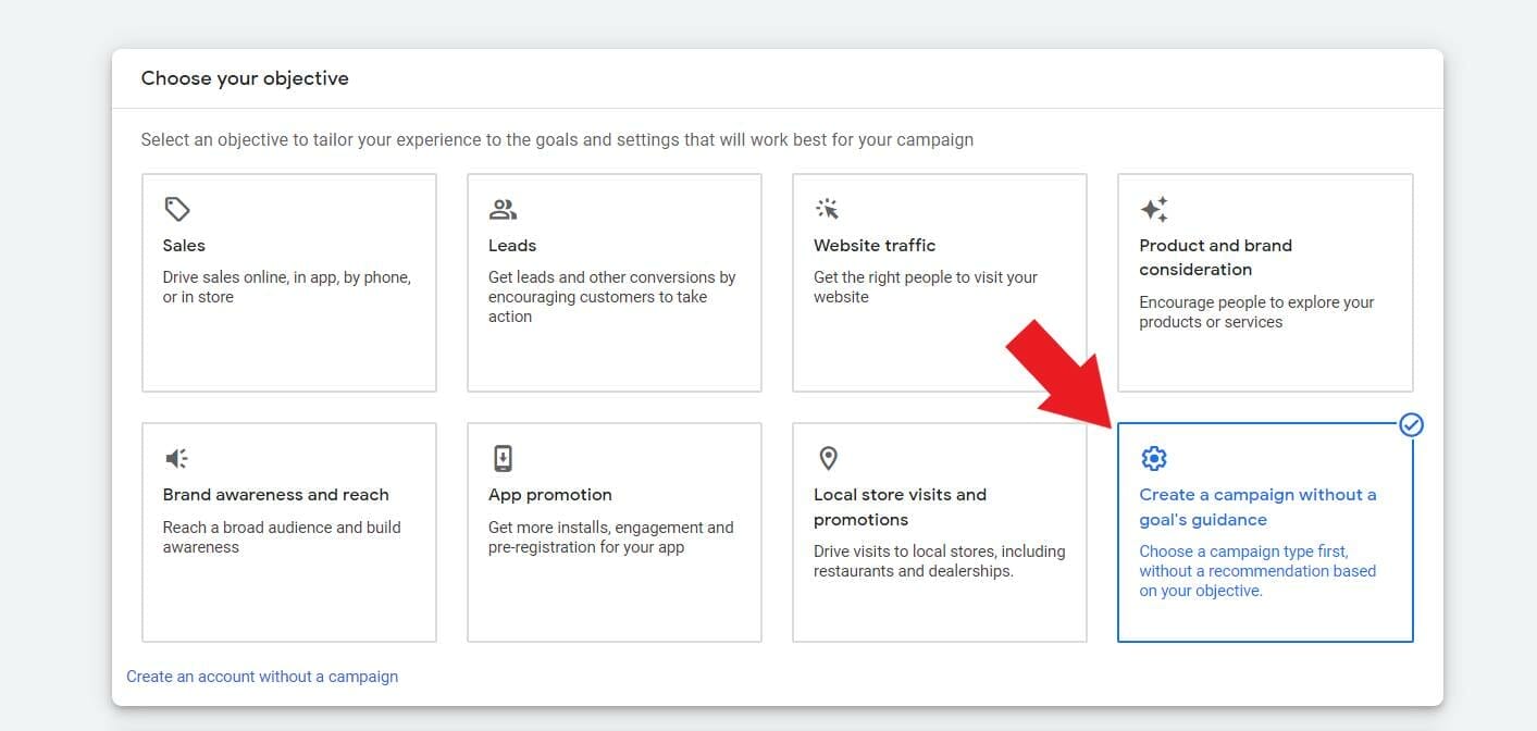 Google Ads for tree removal objective