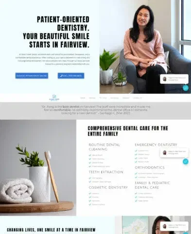 Dental Clinic Google Ads landing page