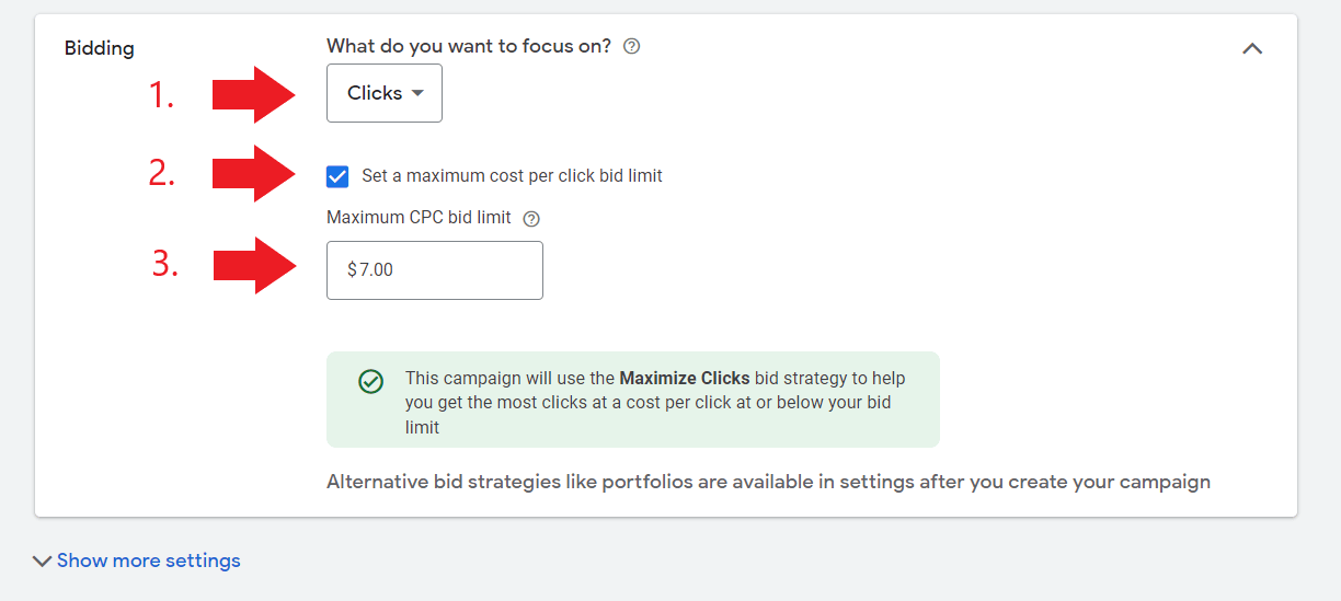Set maximum bid limit