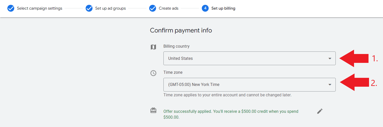 Payment info tree removal ad
