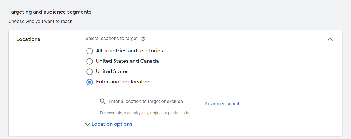 Targeting segment for tree removal ad