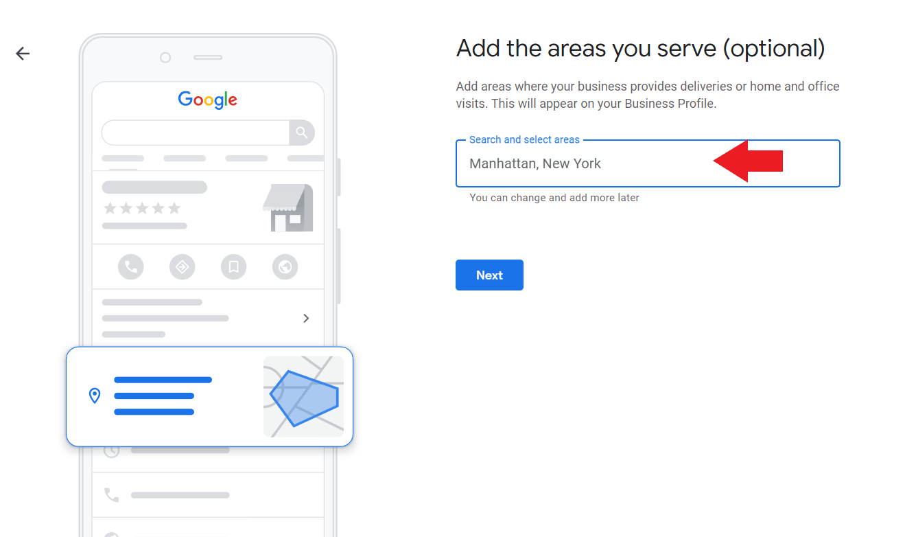 Add tree removal service areas