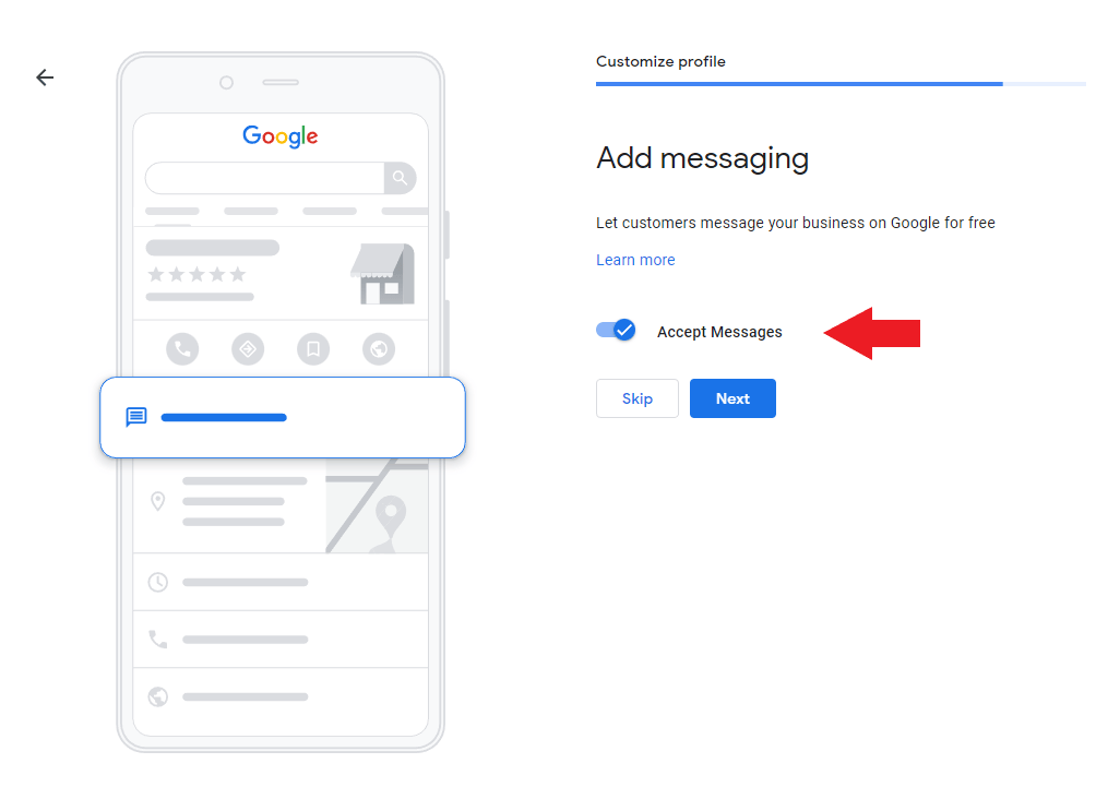 Enable messaging feature 