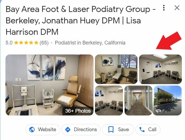 Add relevant photos of podiatry clinic