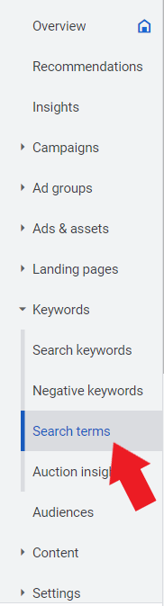 Dumpster rental search terms section