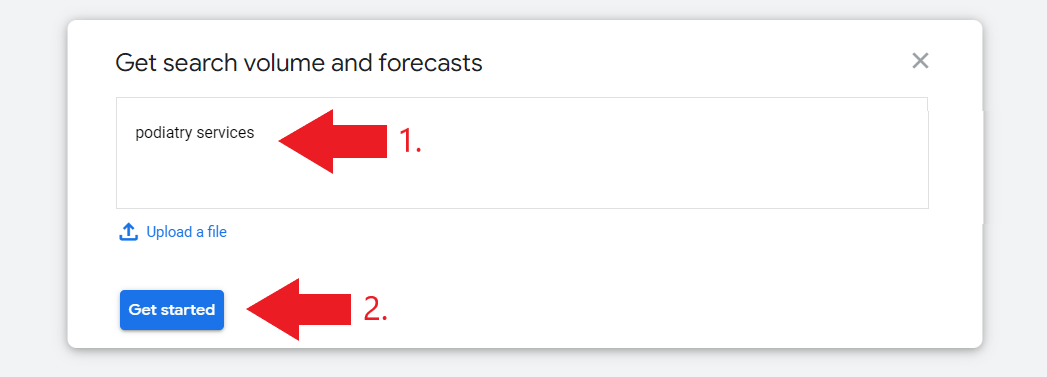 Google Ads keyword forecast