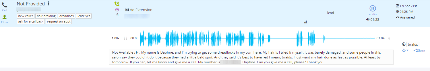 google ads campaign for hair salon call lead 2