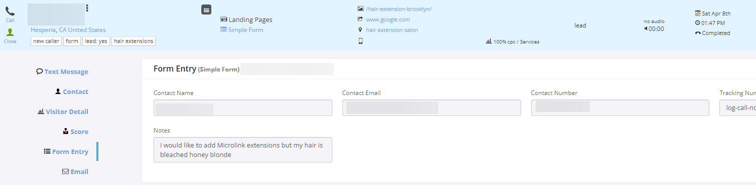 google ads campaign for hair salon form lead 10
