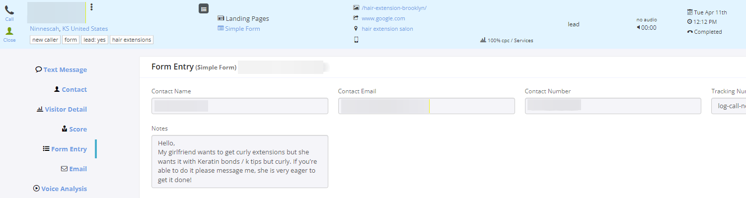google ads campaign for hair salon form lead 9