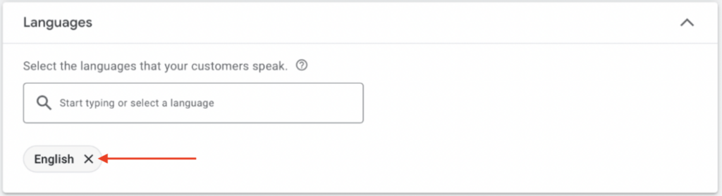 one language per campaign