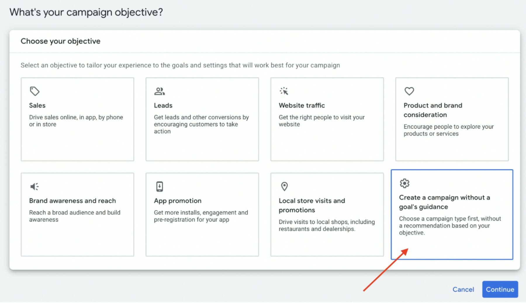 choosing campaign objective for fitness business