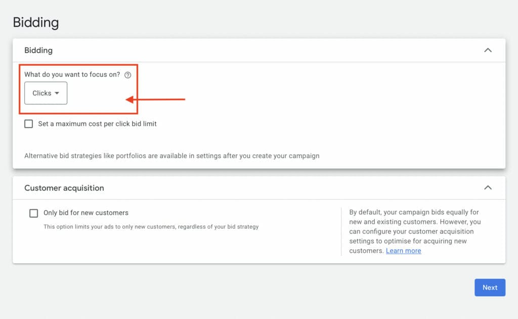 bidding settings for ppc campaign