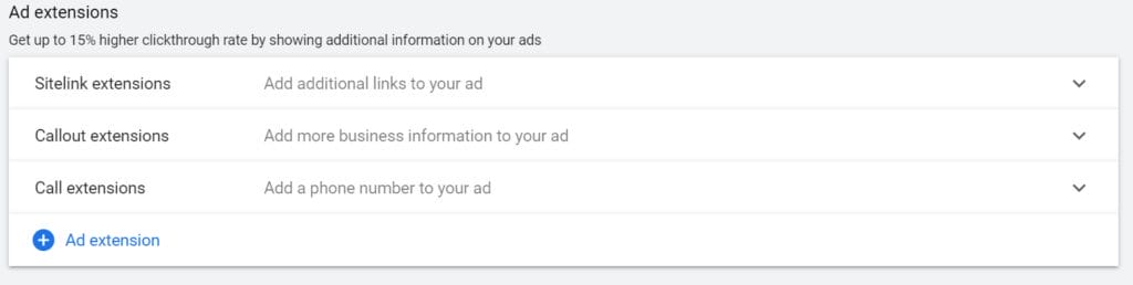 extensions for campaign