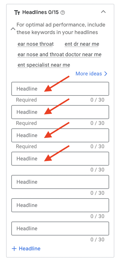 adding headlines to campaign