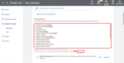 Google Ads for Furniture Stores