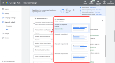 Google Ads for Furniture Stores