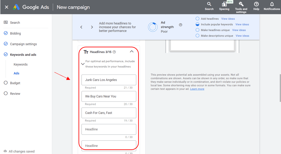 Google Ads for Junk Car Business