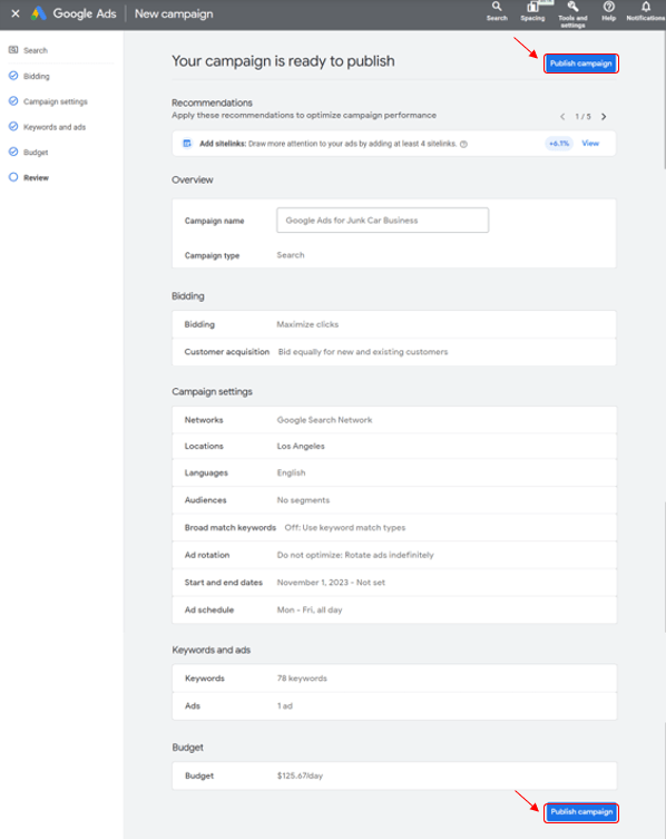 Google Ads for Junk Car Business