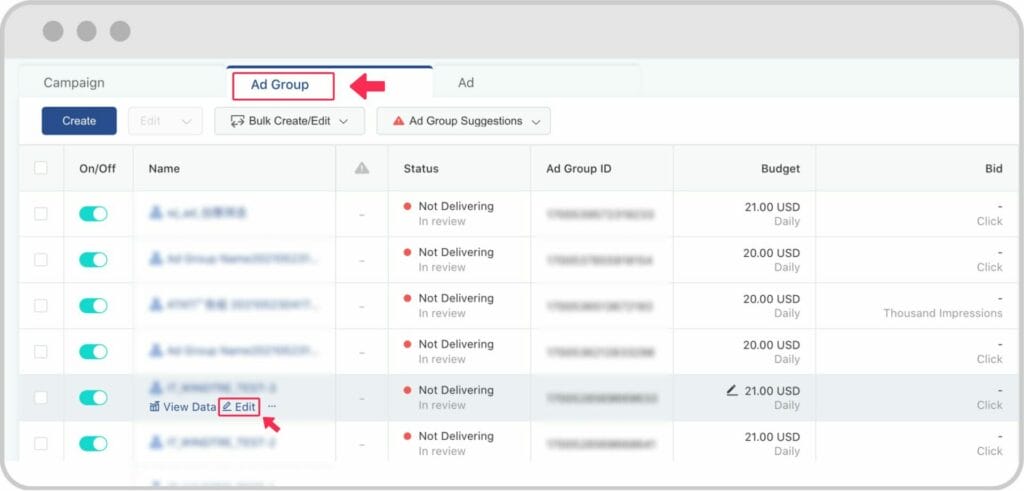 ad groups on tiktok manager