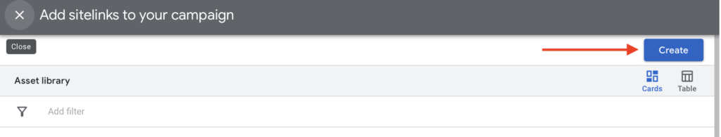 creating sitelinks for campagin