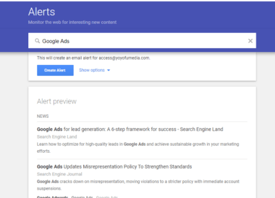 Google alerts 