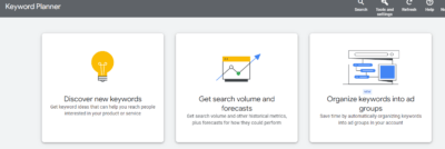 Google Ads keyword planner