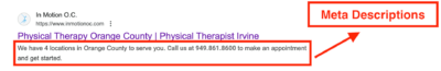 meta descriptions