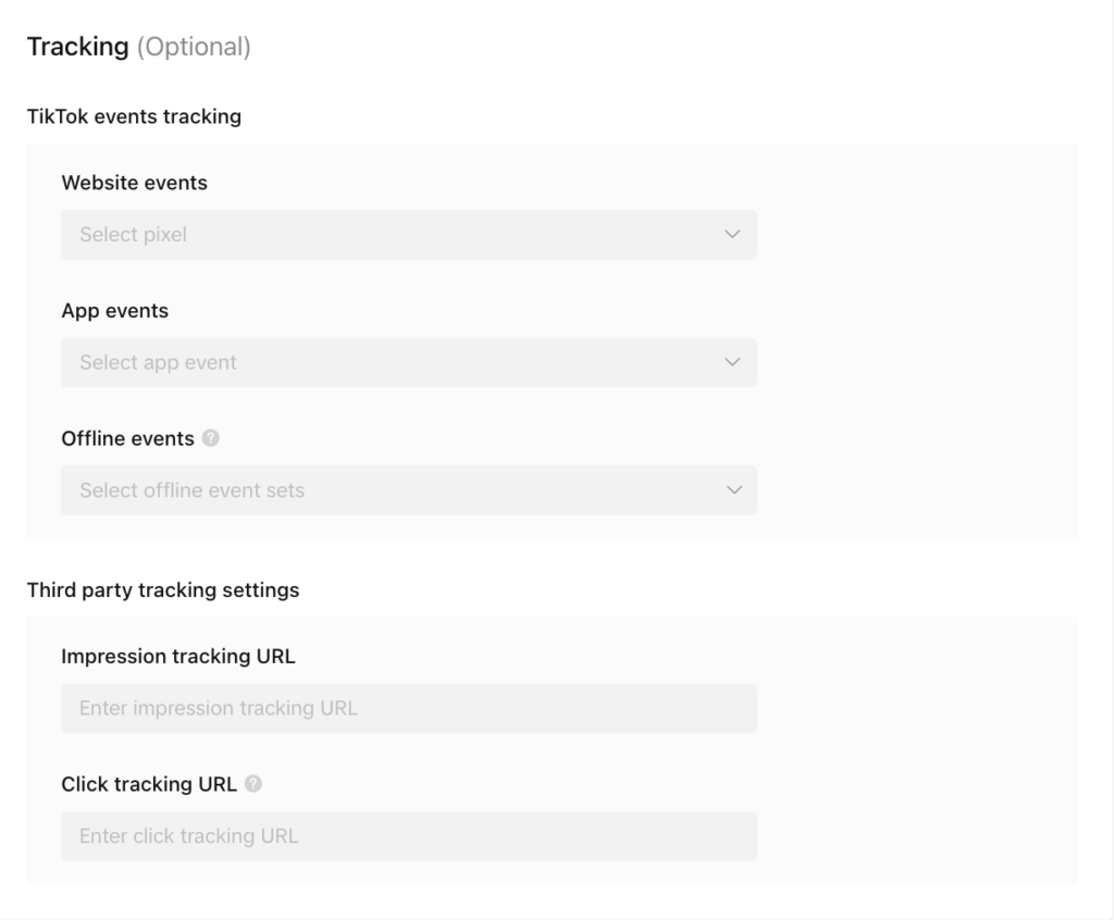 tracking options for ppc campaign on tiktok