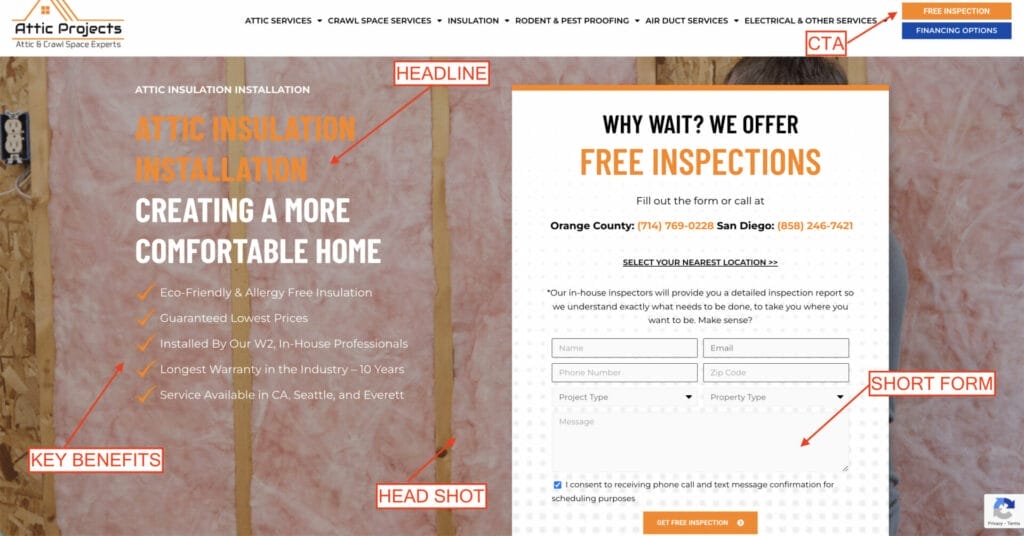 attic insulation example header