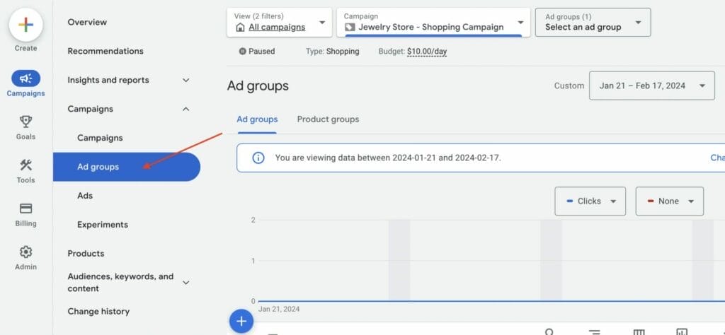 how to add product groups to google shopping ads for jewelry stores