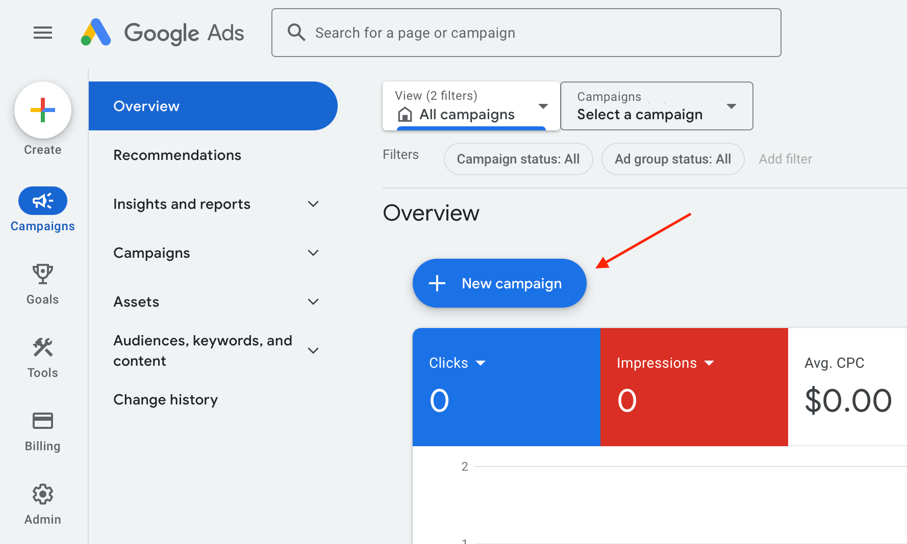 creating new campaign