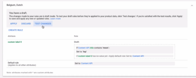 test feed rule changes on google merchant center