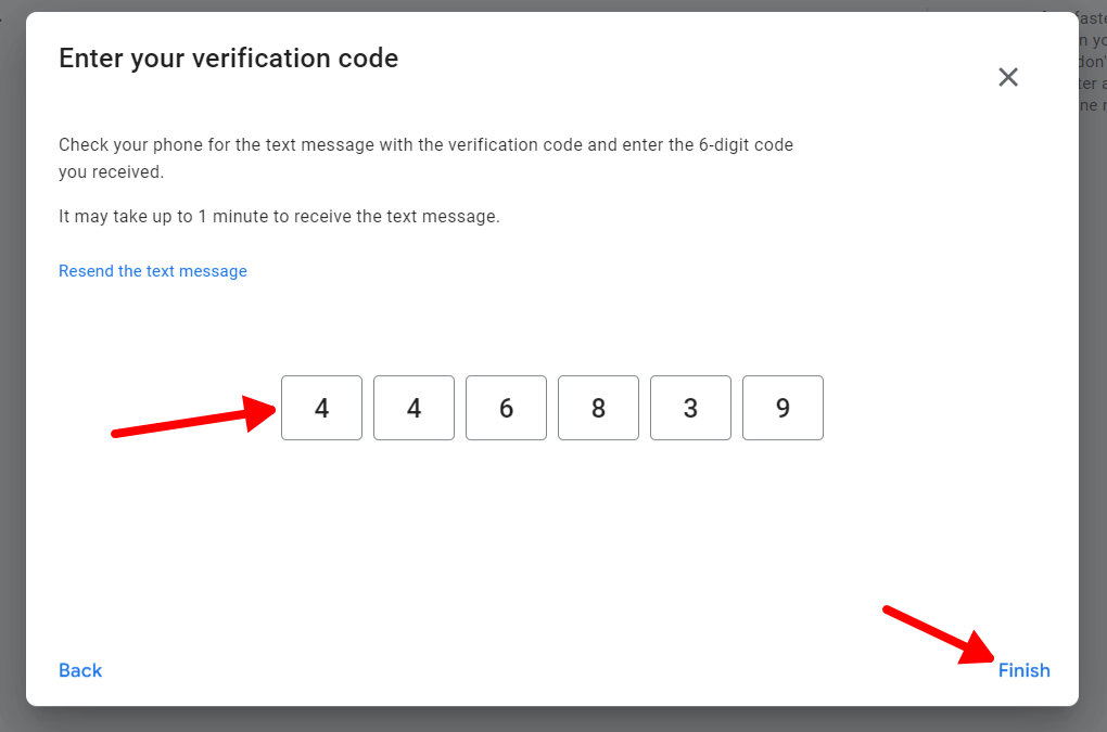 enter your verification code - Google Merchant Center