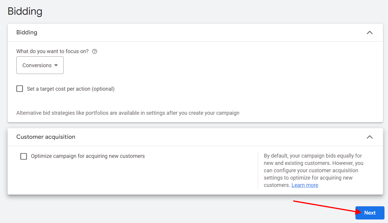 google ads bidding and customer acquisition