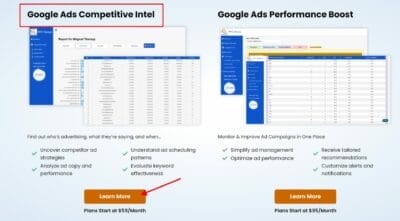 google ads competitive intel
