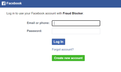 Log in to your Facebook account 