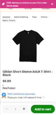 mobile view of ecommerce landing page 