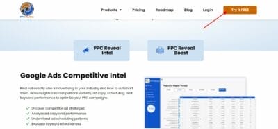 ppc reveal home page site