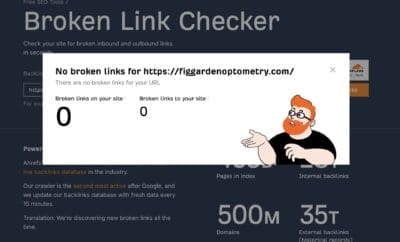 ahrefs broken link checker